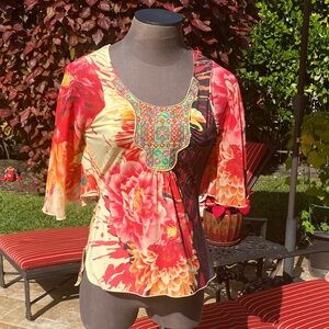 Floral Multicolor Women's Top